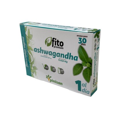 Fito Premium ASHWAGANDHA (Withania somnifera) 6.050mg 30Cápsulas de Pinisan Pinisan MYC-00857 Estados emocionales, ansiedad, ...