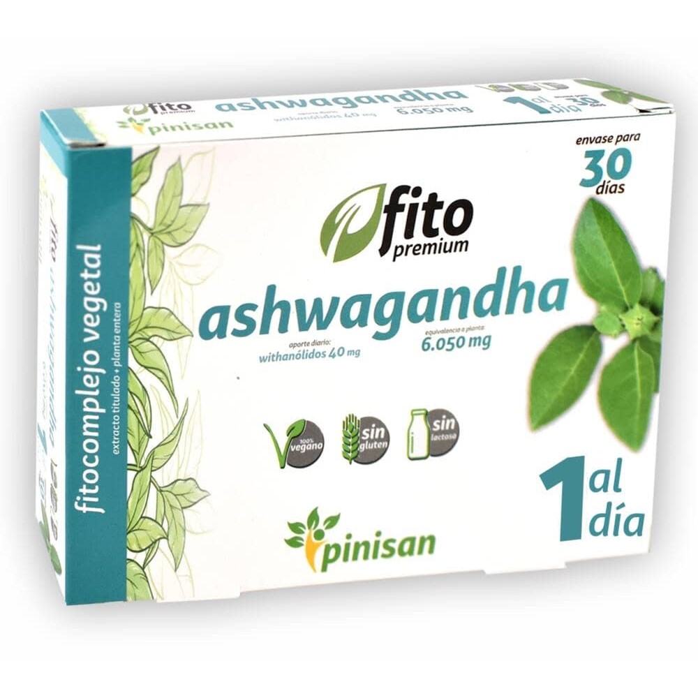 Fito Premium ASHWAGANDHA (Withania somnifera) 6.050mg 30Cápsulas de Pinisan Pinisan MYC-00857 Estados emocionales, ansiedad, ...
