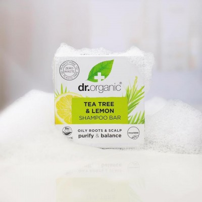 Champú Sólido Arbol del Te y limon 75 g de Dr.Organic Doctor Organic DRO-84794 Jabones y Geles Naturales salud.bio