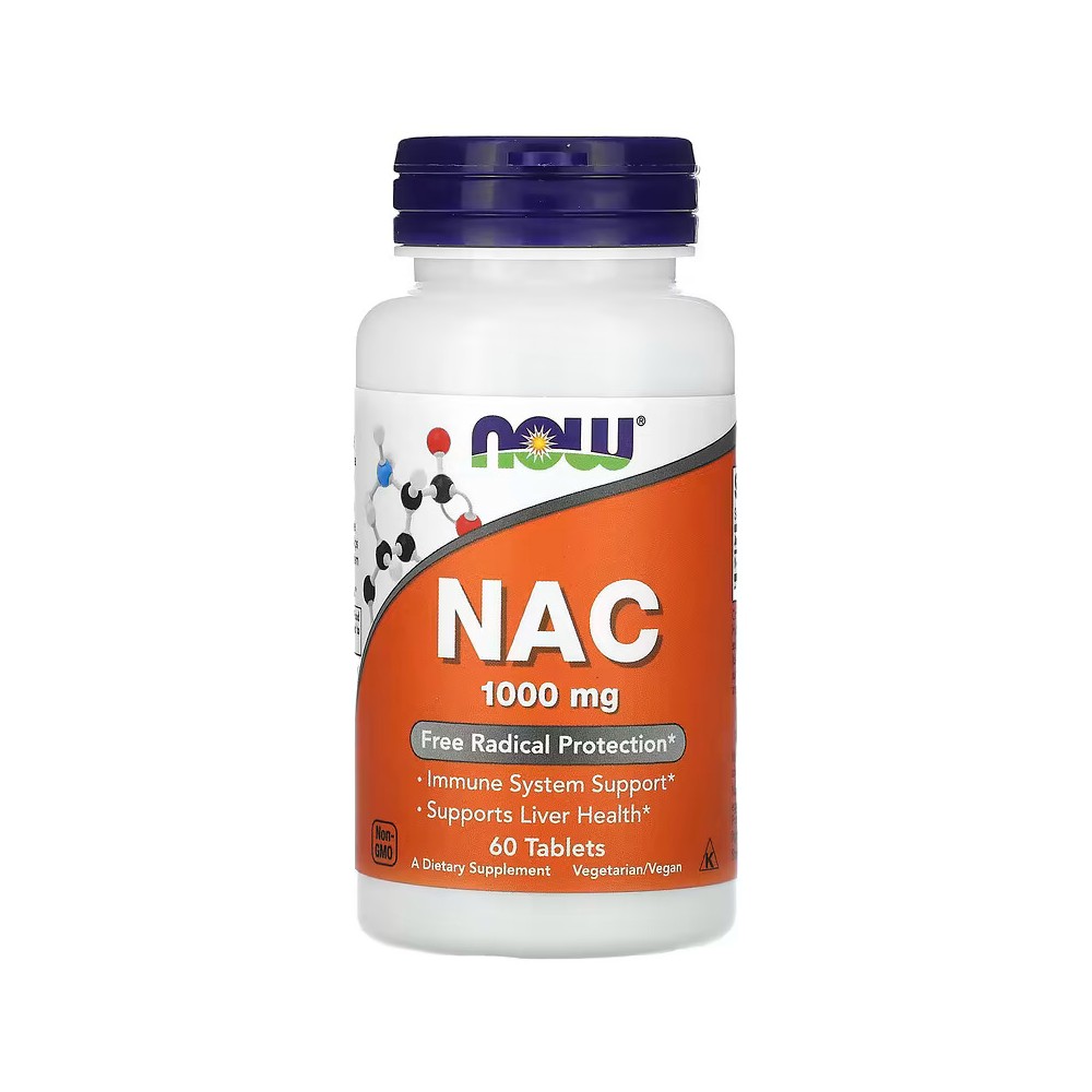 NAC 1000 mg, en 60 ó 120 Tabletas de Now Foods NOW Foods  Complementos Alimenticios (Suplementos nutricionales) salud.bio