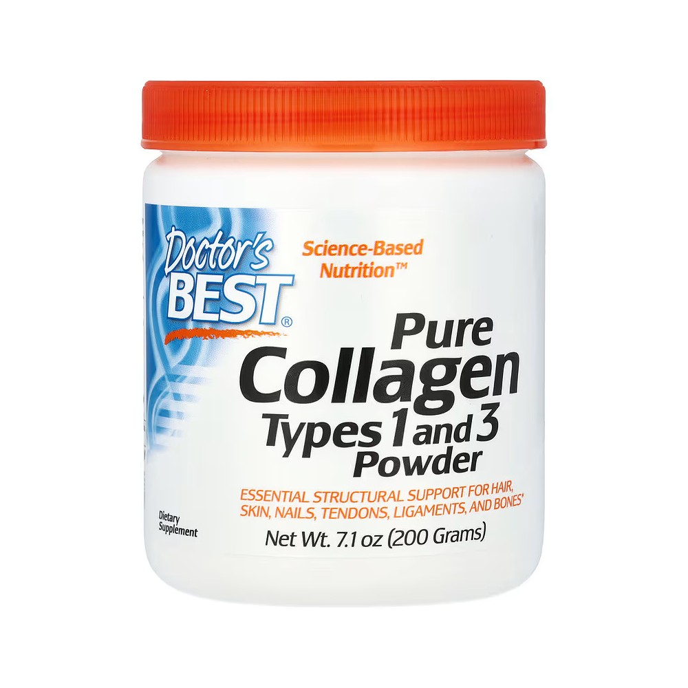 Colágeno de tipo 1 y 3 puro en polvo, 200gr de Doctor's Best DOCTOR'S BEST DRB-00203 Articulaciones, Huesos, Tendones y Muscu...