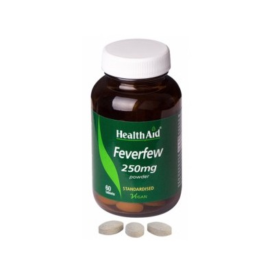 Matricaria de Health Aid  (Feverfew) Health Aid 804105 Suplementos Naturales acción Analgesica, Antiinflamatoria, malestar, d...