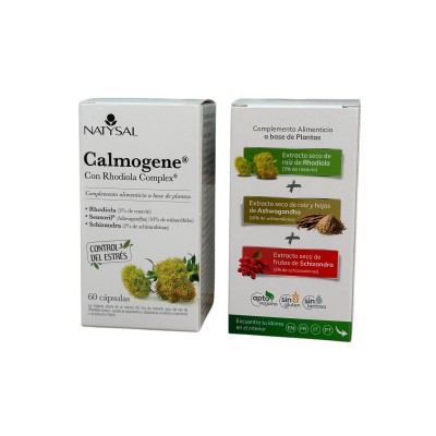 Calmogene® ó Rhodiola Complex® (Rhodiola rosea, Ashwaganda, Schizandra) 60 Cápsulas de Natysal Natysal  Estados emocionales, ...