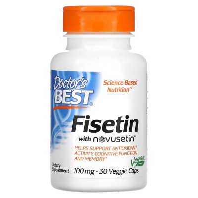 Fisetina con Novusetin, 100 mg, 30 cápsulas vegetales de Doctor's Best DOCTOR'S BEST DRB-00227 Antioxidantes salud.bio