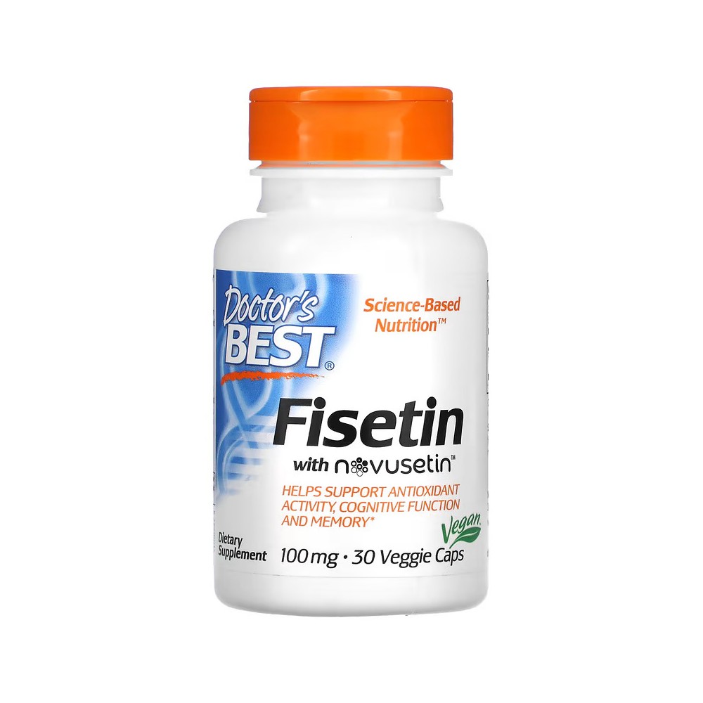 Fisetina con Novusetin, 100 mg, 30 cápsulas vegetales de Doctor's Best DOCTOR'S BEST DRB-00227 Antioxidantes salud.bio