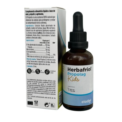 Herbafriol Propolag Kids (en gotas) 50ml de eladiet Eladiet ELA-21818 Acción benéfica garganta y pecho salud.bio