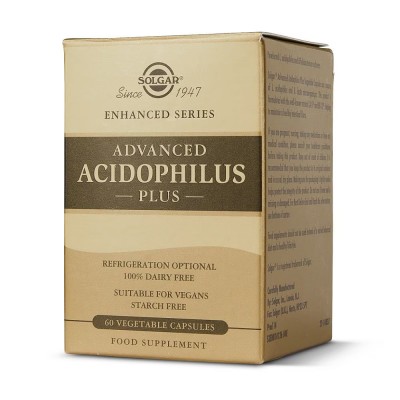 PROBIÓTICO Avanzado Plus Acidophilus (Advanced PLUS Acidophilus 60 cápsulas) de solgar Solgar SOL-00899 Ayudas aparato Digest...
