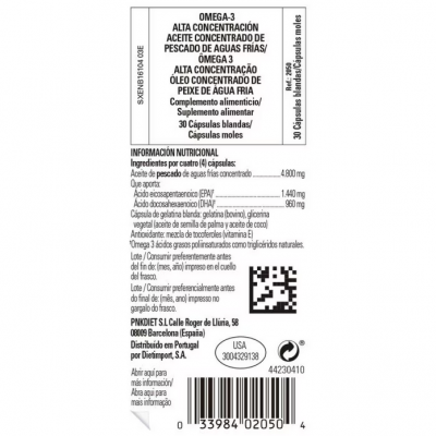 Omega 3 alta concentración en 30, 60, 120 Perlas de Solgar SOLGAR SOL-02050-02051-02053 Complementos Alimenticios (Suplemento...