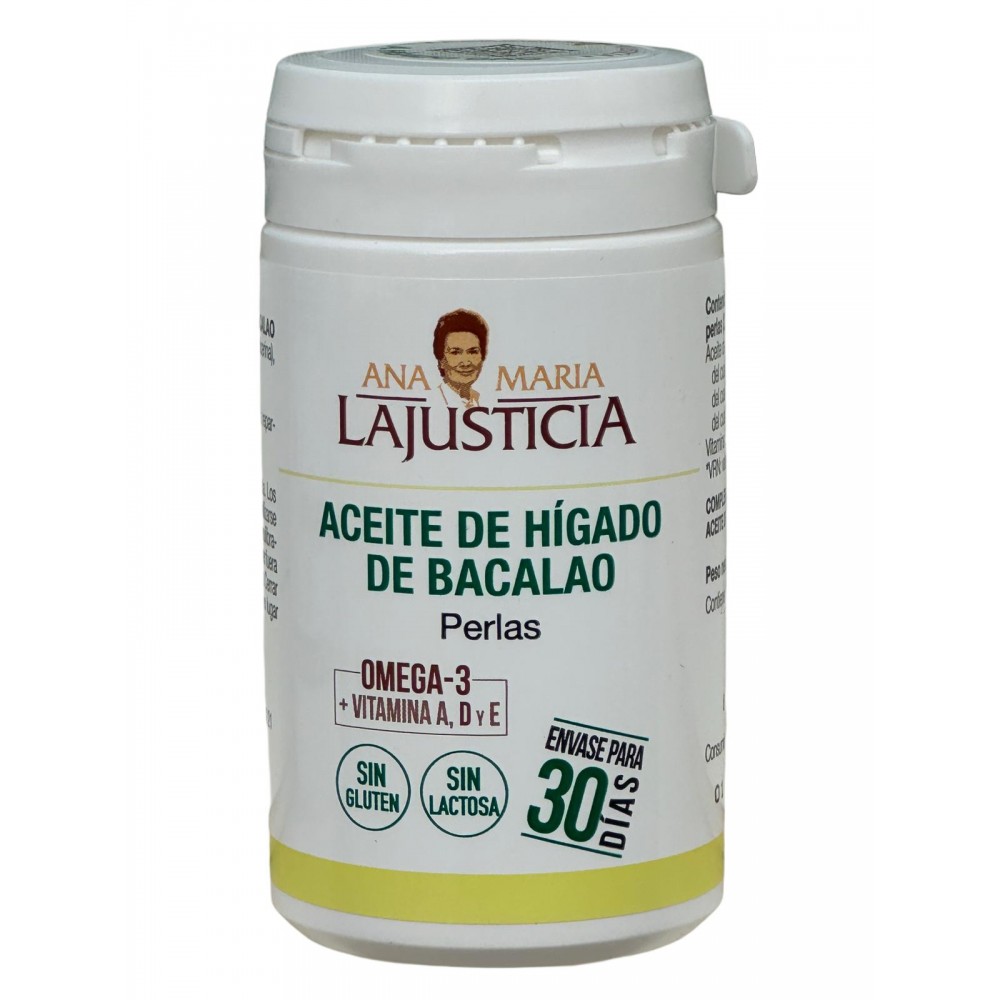 Aceite de Hígado de Bacalao 90 perlas de Ana Maria Lajusticia Ana Maria LaJusticia ANA-68026 Ayudas niveles Colesterol y Trig...