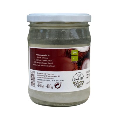 Aceite de Coco BIO 430ml 400g de Eco-SALIM ECO-SALIM SAL-00293 Aceites naturales salud.bio