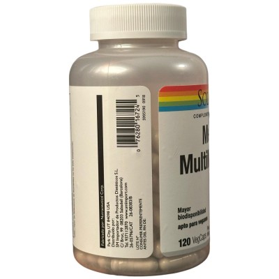 Mega MULTI MINERAL 120 Cápsulas Apto para veganos de solaray SOLARAY SMI-16724 Vitaminas y Minerales salud.bio