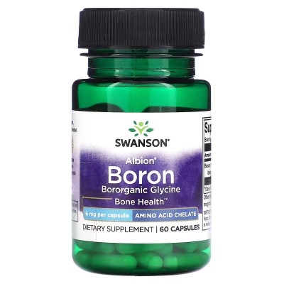 Albion, Boro, 6 mg, 60 cápsulas de Swanson Swanson SWV-21028 Vitaminas y Minerales salud.bio