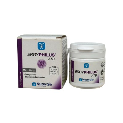 ERGYPHILUS ATB Probióticos 3 cepas Microbiota de Nutergia Nutergia ERGYPHILUS ATB 30 Ayudas aparato Digestivo salud.bio