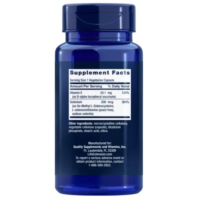 Super Selenio Complex & Vitamin E de Life Extension Life Extension LIF-17781 Vitamina E salud.bio