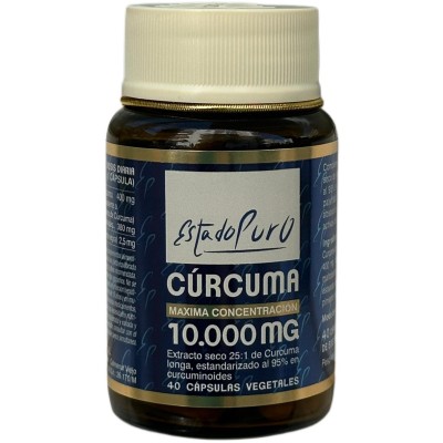 Cúrcuma 10.000 mg 40 ó 80 cápsulas Estado Puro de Tongil Tongil TOM-30157-30185 Suplementos Naturales acción Analgesica, Anti...