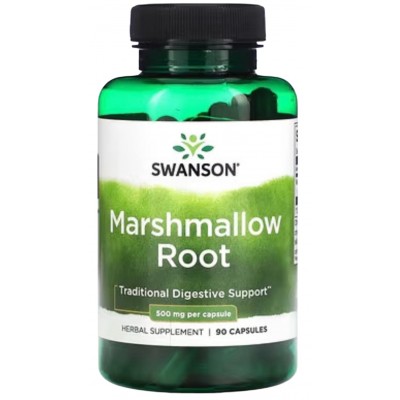 Raíz de malvavisco, 500 mg, 90 cápsulas de Swanson Swanson SWV-11108 Sistema inmunitario salud.bio