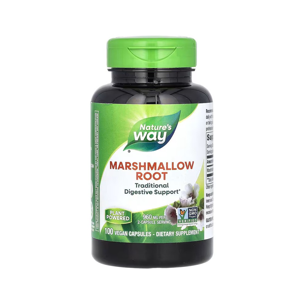Raíz de malvavisco, 960 mg, 100 cápsulas veganas de Nature's Way Nature`s Way NWY-14800 Sistema inmunitario salud.bio