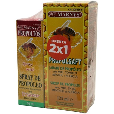 PACK 2x1 Propoltos Spray 30ml + Jarabe 125ml de MARNYS® Marnys PACK-MAR-MN62 Sistema inmunitario salud.bio