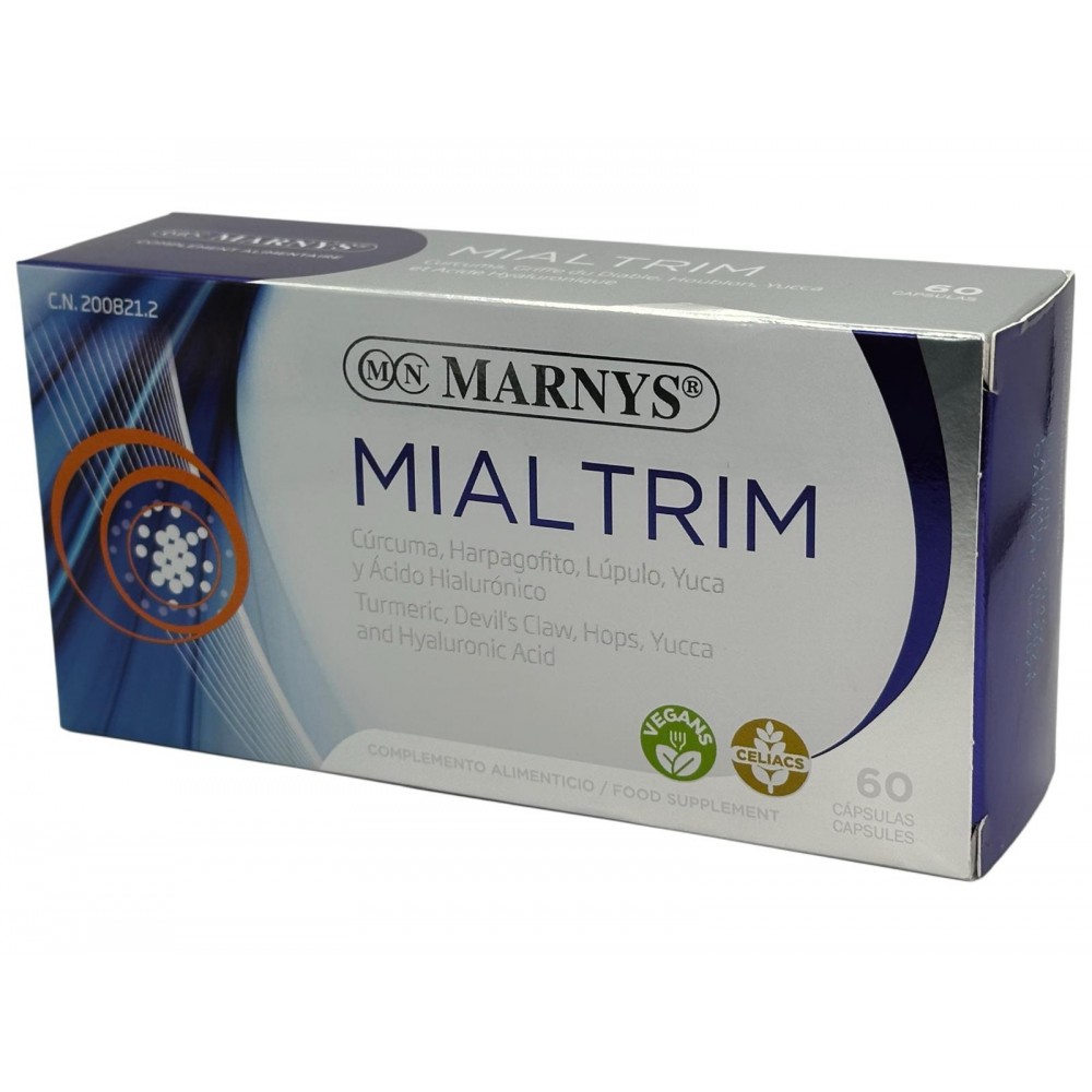 Mialtrim 60 Cápsulas de Marnys Marnys MN112A Suplementos Naturales acción Analgesica, Antiinflamatoria, malestar, dolor salud...