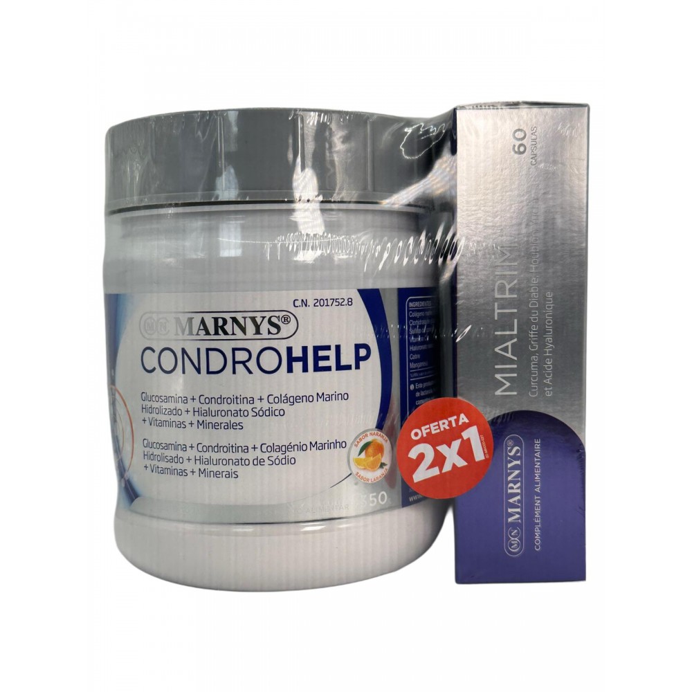 Pack 2x1 Condrohelp Bote + Mialtrim de Marnys Marnys PACKMN803MN112 Articulaciones, Huesos, Tendones y Musculos, componen el ...