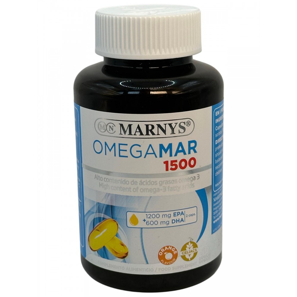 OMEGAMAR 1500MG (Omega 3) 60 perlas de Marnys Marnys MN834 Sistema cardiovascular salud.bio