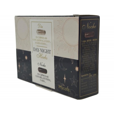 DAY-NIGHT herbes 15+15 cápsulas de Mycofit Mycofit S.L. MYC-19610 insomnio y descanso salud.bio