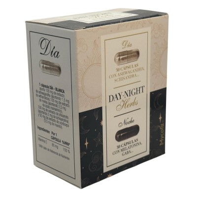 DAY-NIGHT herbes 30+30 cápsulas de Mycofit Mycofit S.L. MYC-95370 insomnio y descanso salud.bio