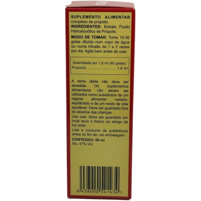 Extracto de Própolis fluido hidroalcoólico 50ml de Integralia INTEGRALIA INT-554143 Sistema inmunitario salud.bio