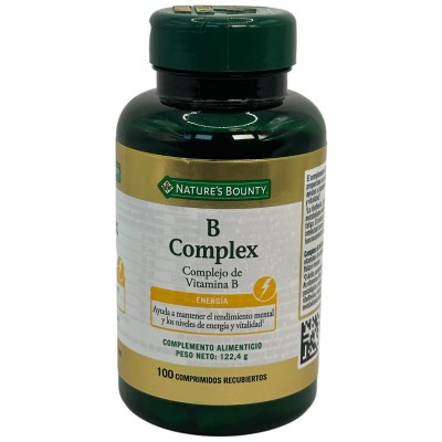 B Complex Complejo Vitamina B 100 comprimidos de Nature's Bounty Nature'S Bounty NRT-59093 Vitamina B salud.bio