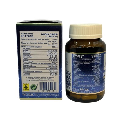 Maxi Enzimas con Probióticos 40 cápsulas de Estado Puro de Tongil Tongil M34 Ayudas aparato Digestivo salud.bio