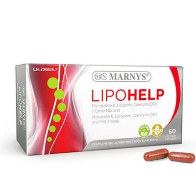 Lipohelp (Ayuda tu colesterol y trigliceridos) 60 cápsulas de Marnys Marnys MN105A Ayudas niveles Colesterol y Trigliceridos ...
