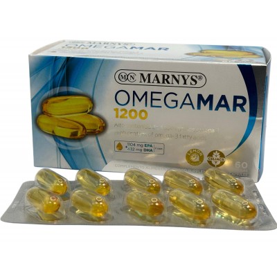 OMEGAMAR 1200MG (Omega 3) 60 perlas de Marnys Marnys MN500 Sistema cardiovascular salud.bio