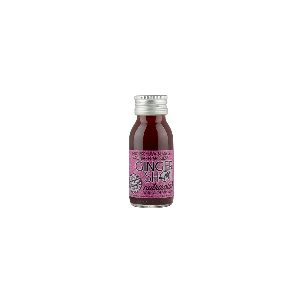 Ginger Shot diario Jengibre, Aronia, Uva blanca y Frambuesa de Nutrisola Nutrisola 843409100120 ECO (ecologico), BIO (biologi...