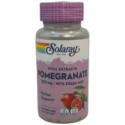POMEGRANATE 200mg 60 Cápsulas Vegetales de Solaray SOLARAY SOLA-37590 Antioxidantes salud.bio