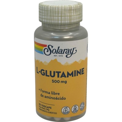 L-glutamina 500mg 50 Cápsulas Vegetales de Solaray SOLARAY SOLA-37667 Suplementos Deportivos (Complementos Alimenticios) salu...