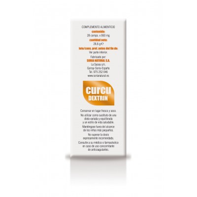 vit&min 44 Curcudextrin 28Comprimidos 950mg de Soria Natural SORIA NATURAL SOR-59544 Suplementos Naturales acción Analgesica,...