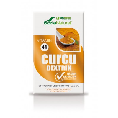 vit&min 44 Curcudextrin 28Comprimidos 950mg de Soria Natural SORIA NATURAL SOR-59544 Suplementos Naturales acción Analgesica,...