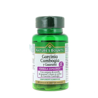 Garcinia Cambogia y Guarana 60 capsulas Natural´s Bounty NATURE´S BOUNTY 03608 Quemagrasas y similares salud.bio