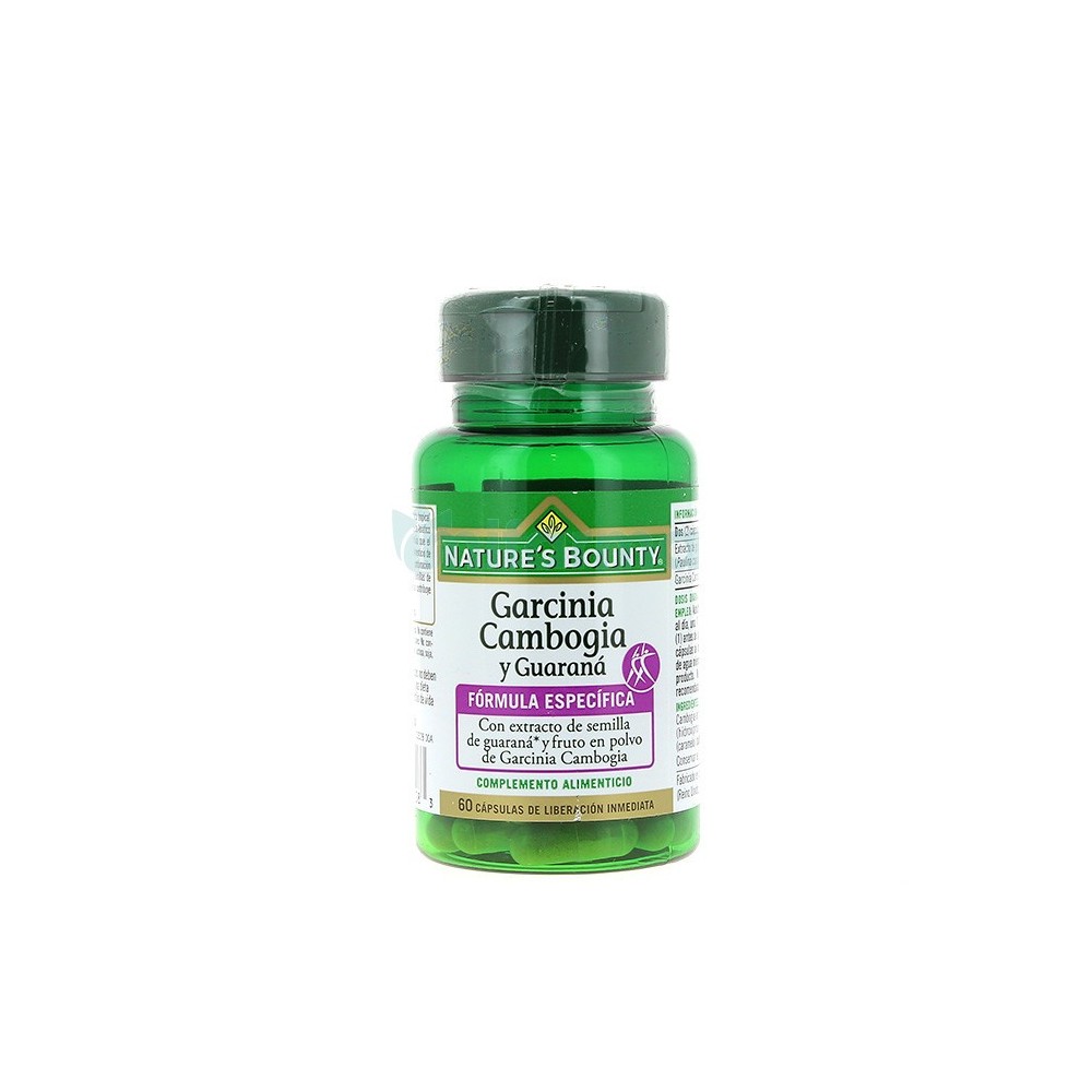 Garcinia Cambogia y Guarana 60 capsulas Natural´s Bounty NATURE´S BOUNTY 03608 Quemagrasas y similares salud.bio