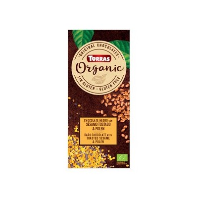 Chocolate negro con sésamo y polen “orgánico” - Torras Chocolates Torras TO 37767 ECO (ecologico), BIO (biologico), Organico ...