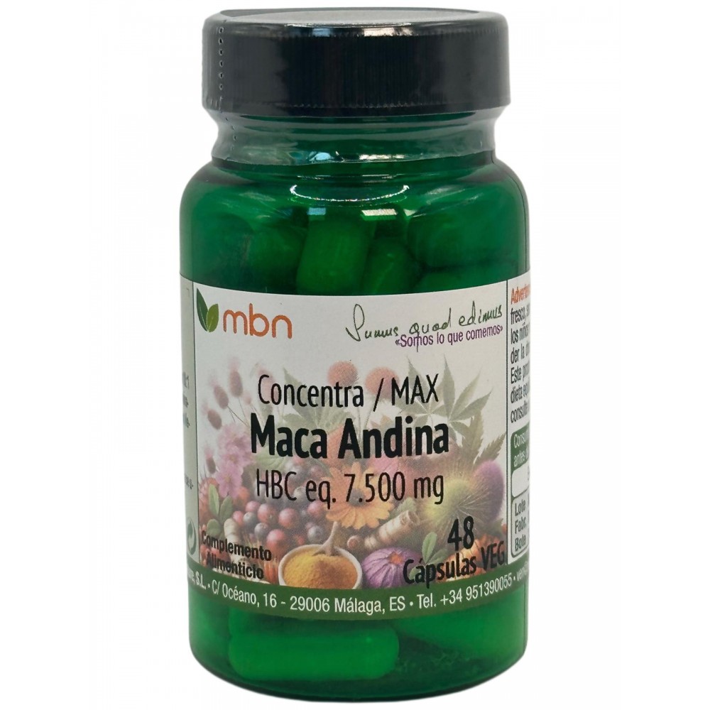 MACA Andina Concentración MAXIMA HBC 7500mg 48 Cápsulas de MANABIOS Manabios MAN-37151 Salud Sexual y Fertilidad salud.bio
