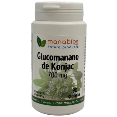 Glucomanano 750 mg 90 cápsulas de Manabios Manabios 111559 Saciantes salud.bio