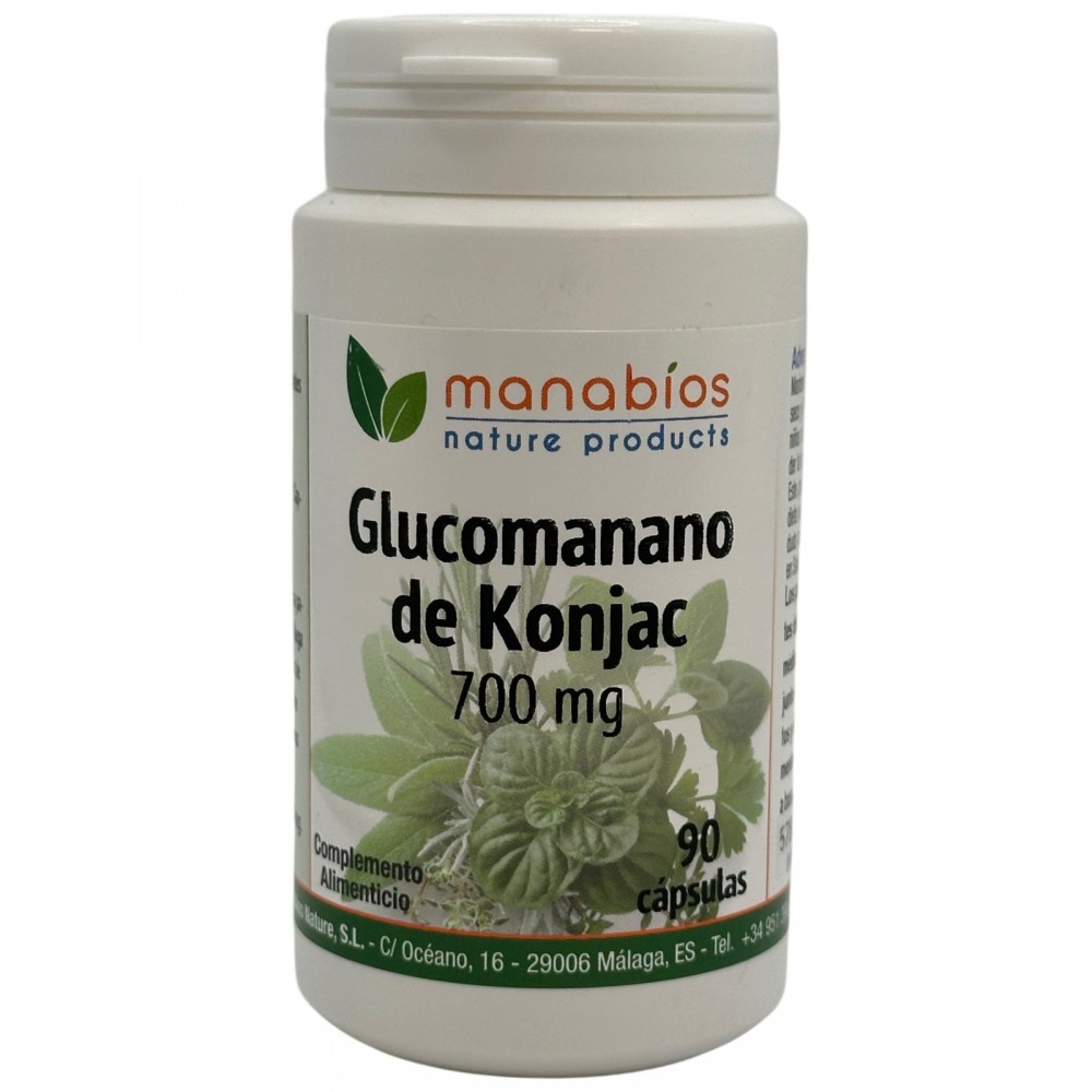 Glucomanano 750 mg 90 cápsulas de Manabios Manabios 111559 Saciantes salud.bio