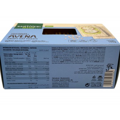 Tostadas Crujientes Avena BIO 100gr. de Santiveri Santiveri  SAN-03008 Alimentación salud.bio