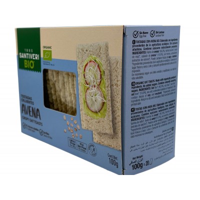 Tostadas Crujientes Avena BIO 100gr. de Santiveri Santiveri  SAN-03008 Alimentación salud.bio