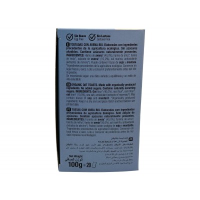 Tostadas Crujientes Avena BIO 100gr. de Santiveri Santiveri  SAN-03008 Alimentación salud.bio