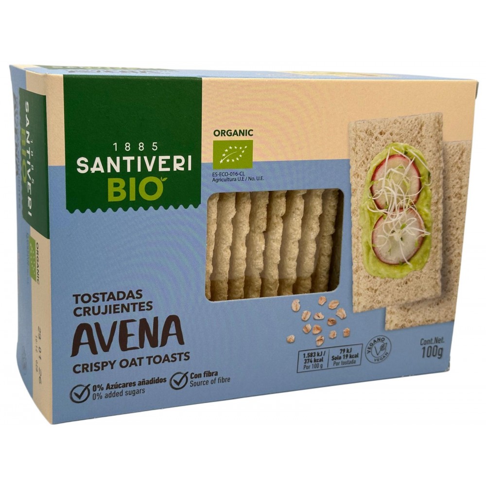 Tostadas Crujientes Avena BIO 100gr. de Santiveri Santiveri  SAN-03008 Alimentación salud.bio