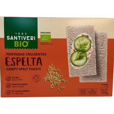 Tostadas Crujientes BIO de ESPELTA 200gr de Santiveri Santiveri  SAN-03397 Alimentación salud.bio