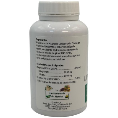 Magnesio Liposomal (Citrato y Bisglicinato) +B6 90 Cápsulas de Salud.bio Espadiet SAL-0040011 Suplementos Minerales  salud.bio