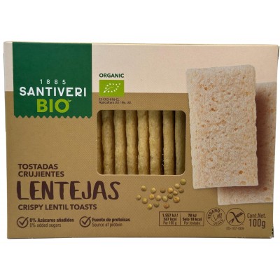 Tostadas Crujientes LENTEJAS BIO 100gr. de Santiveri Santiveri  SAN-04128 Alimentación salud.bio